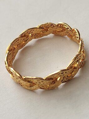 Vintage NOS Gold Braided Eternity Band | Size 8 Unworn